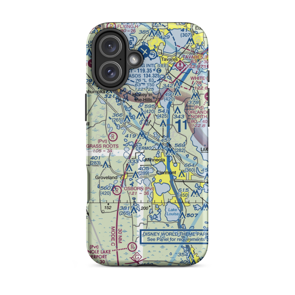 Florida Flying Gators Airport (3FD4) VFR Sectional  Tough iPhone Case iPhone 16 Plus model shown