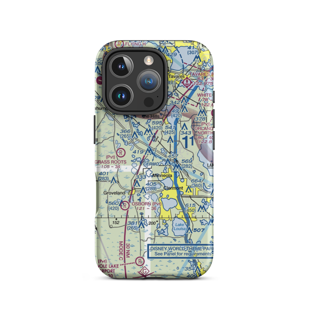 Florida Flying Gators Airport (3FD4) VFR Sectional  Tough iPhone Case iPhone 16 Pro model shown