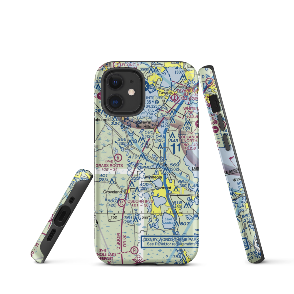 Florida Flying Gators Airport (3FD4) VFR Sectional  Tough iPhone Case iPhone 12 mini model shown