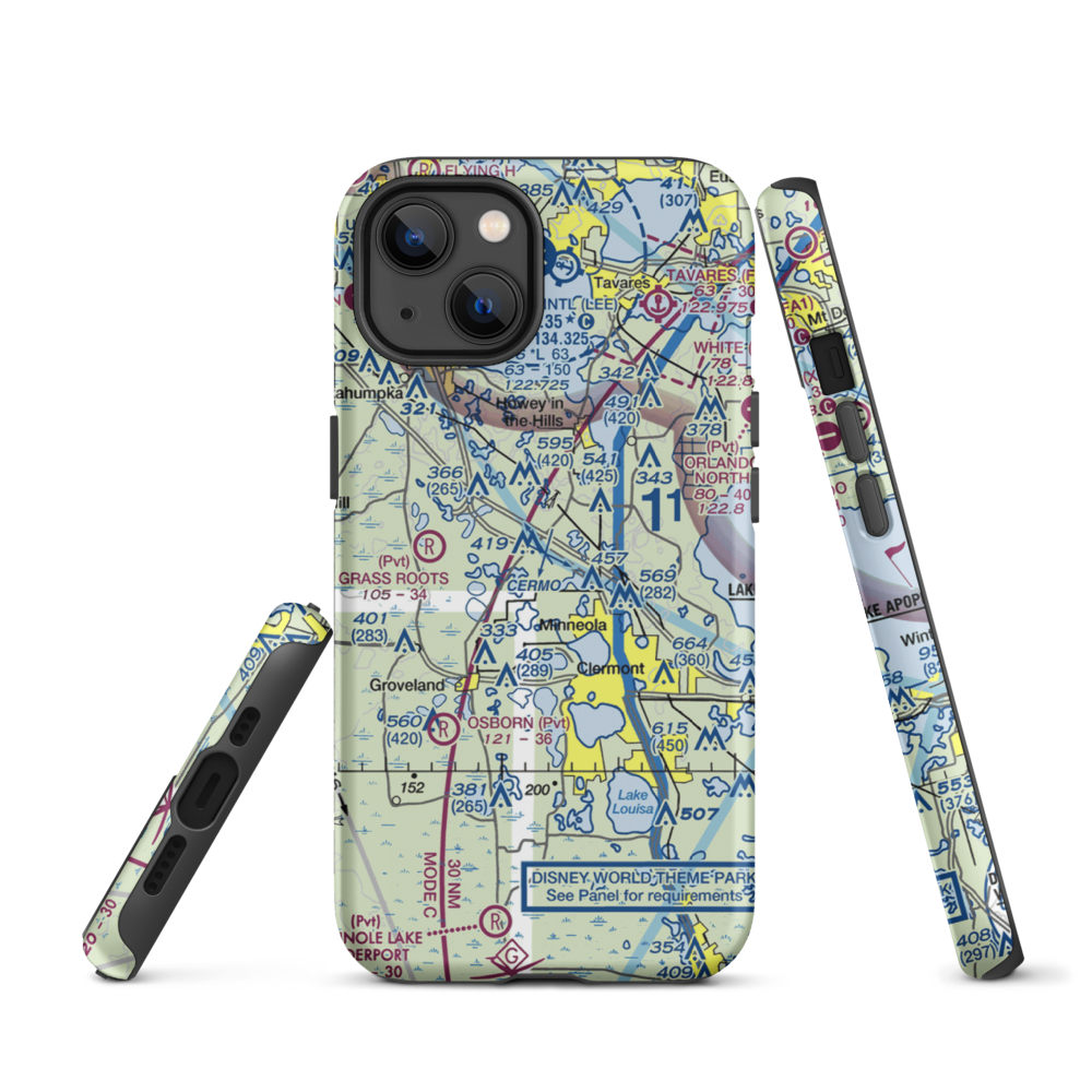 Florida Flying Gators Airport (3FD4) VFR Sectional  Tough iPhone Case iPhone 13 model shown