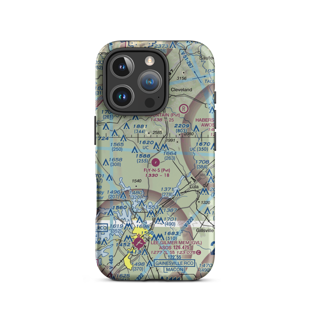 Fly-N-S Ranch Airport (GA09) VFR Sectional  Tough iPhone Case iPhone 16 Pro model shown