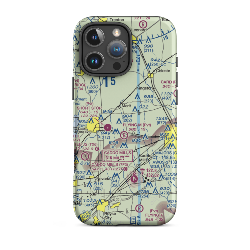 Fly-N-Ski Airport (31XS) VFR Sectional  Tough iPhone Case iPhone 16 Pro Max model shown
