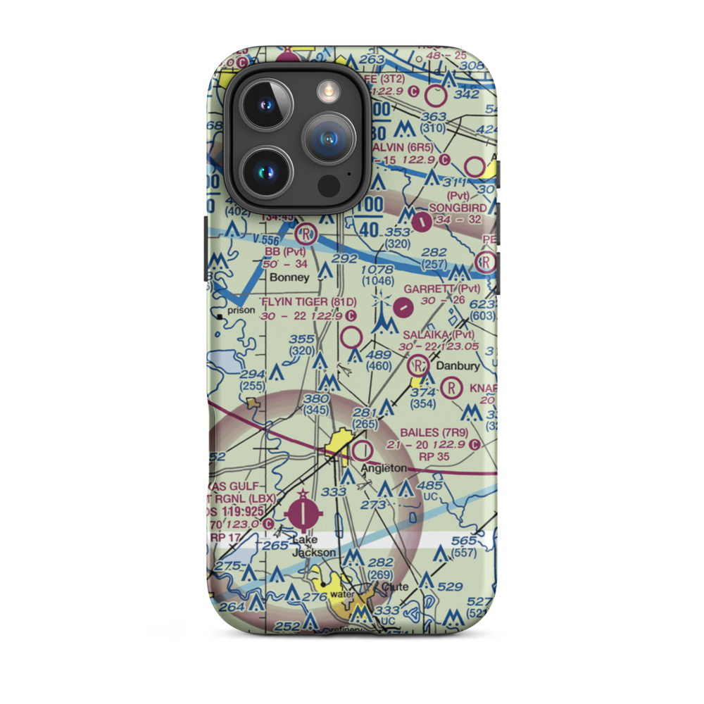 Flyin Tiger Airport (81D) VFR Sectional  Tough iPhone Case iPhone 16 Pro Max model shown