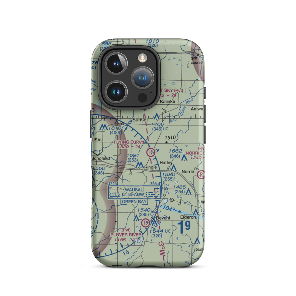 Flying 'O' Airport (3WI4) VFR Sectional  Tough iPhone Case iPhone 16 Pro model shown