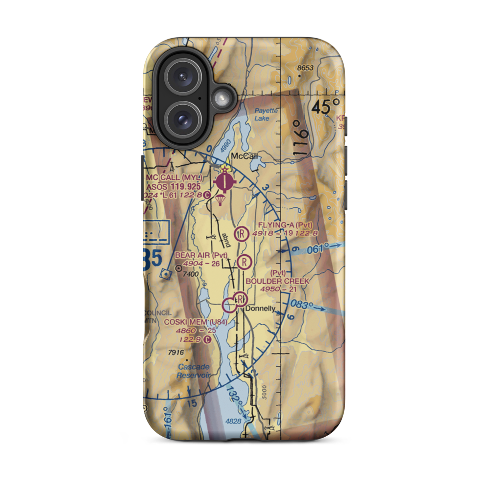 Flying A Ranch Airport (ID59) VFR Sectional  Tough iPhone Case iPhone 16 Plus model shown