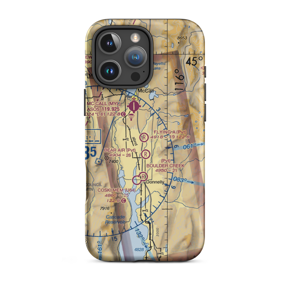 Flying A Ranch Airport (ID59) VFR Sectional  Tough iPhone Case iPhone 16 Pro Max model shown