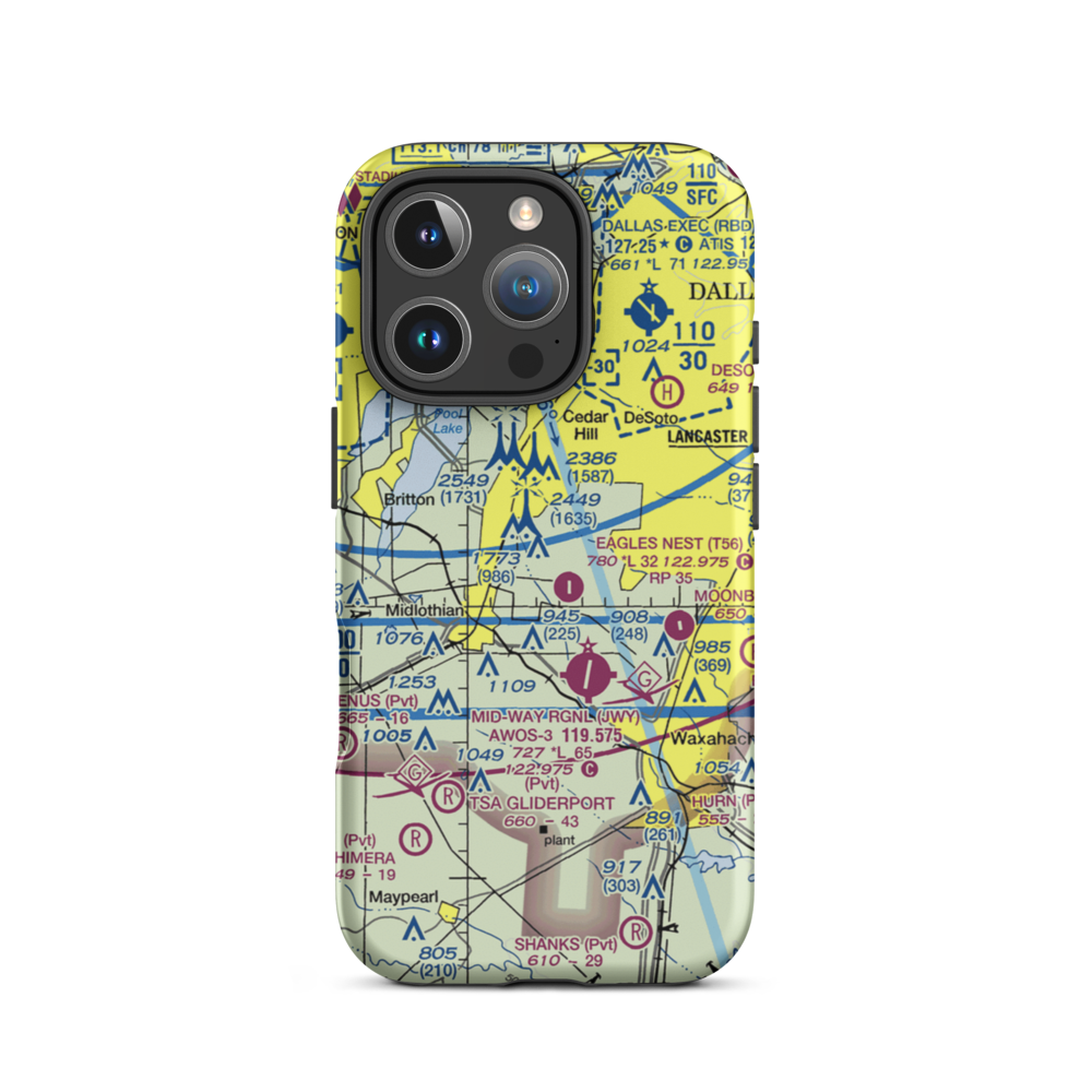Flying B Ranch Airport (TS71) VFR Sectional  Tough iPhone Case iPhone 16 Pro model shown