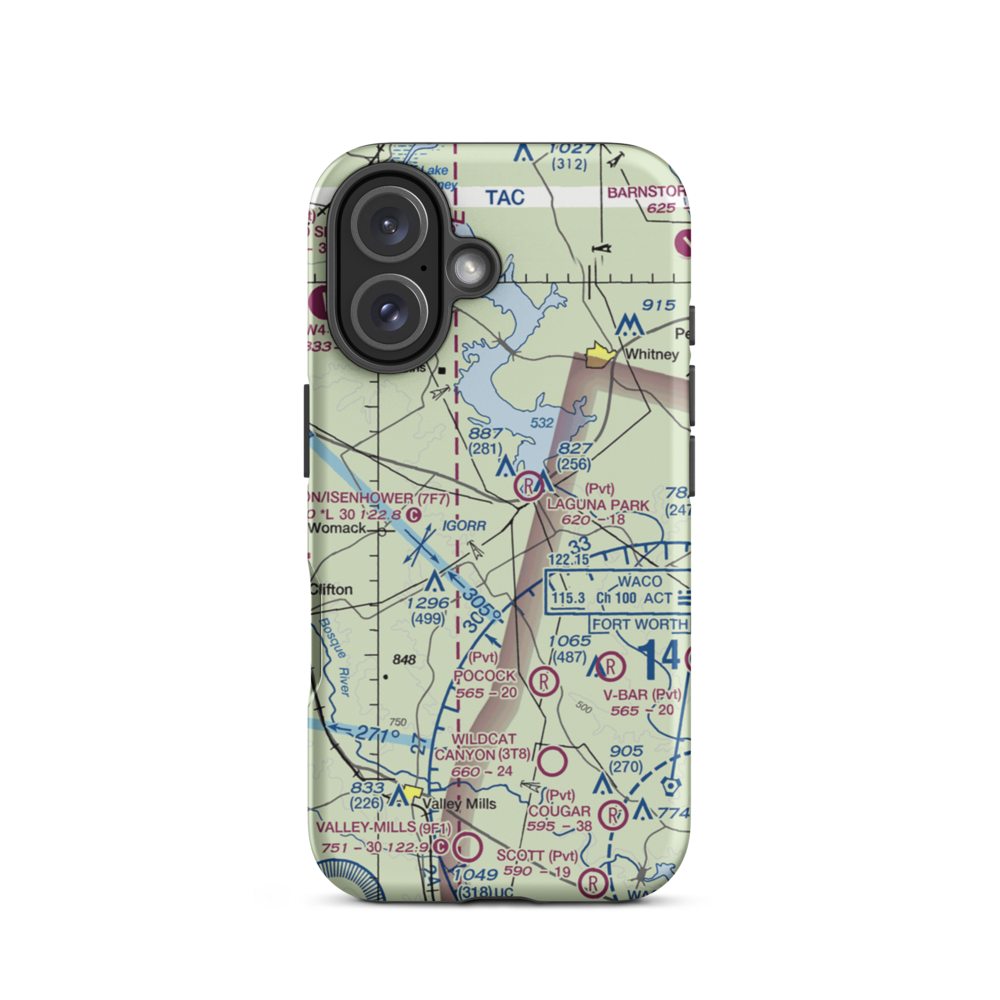 Flying B Ranch Airport (US-0018) VFR Sectional  Tough iPhone Case iPhone 16 model shown