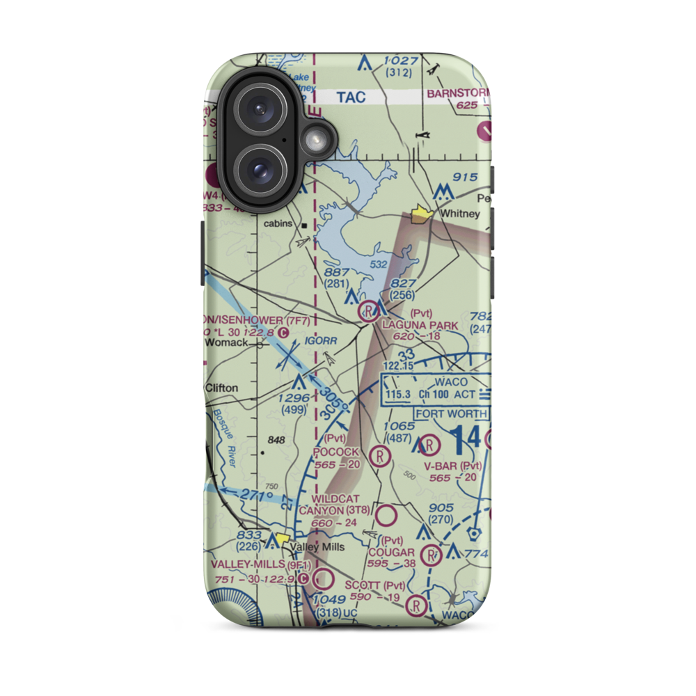Flying B Ranch Airport (US-0018) VFR Sectional  Tough iPhone Case iPhone 16 Plus model shown