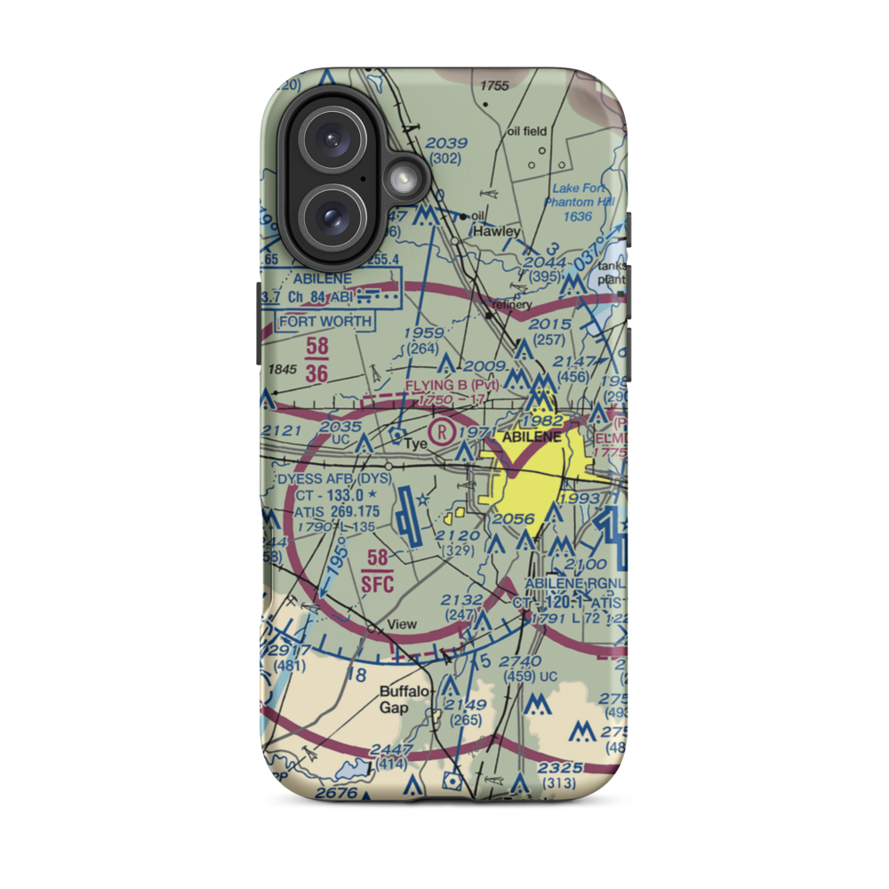 Flying B Ranch Airstrip (35TX) VFR Sectional  Tough iPhone Case iPhone 16 Plus model shown