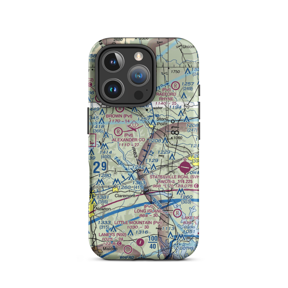 Flying Bj Airport (3NC5) VFR Sectional  Tough iPhone Case iPhone 16 Pro model shown