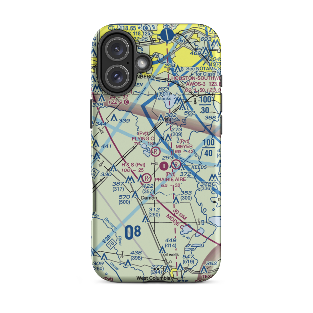 Flying C Ranch Airport (XS25) VFR Sectional  Tough iPhone Case iPhone 16 Plus model shown