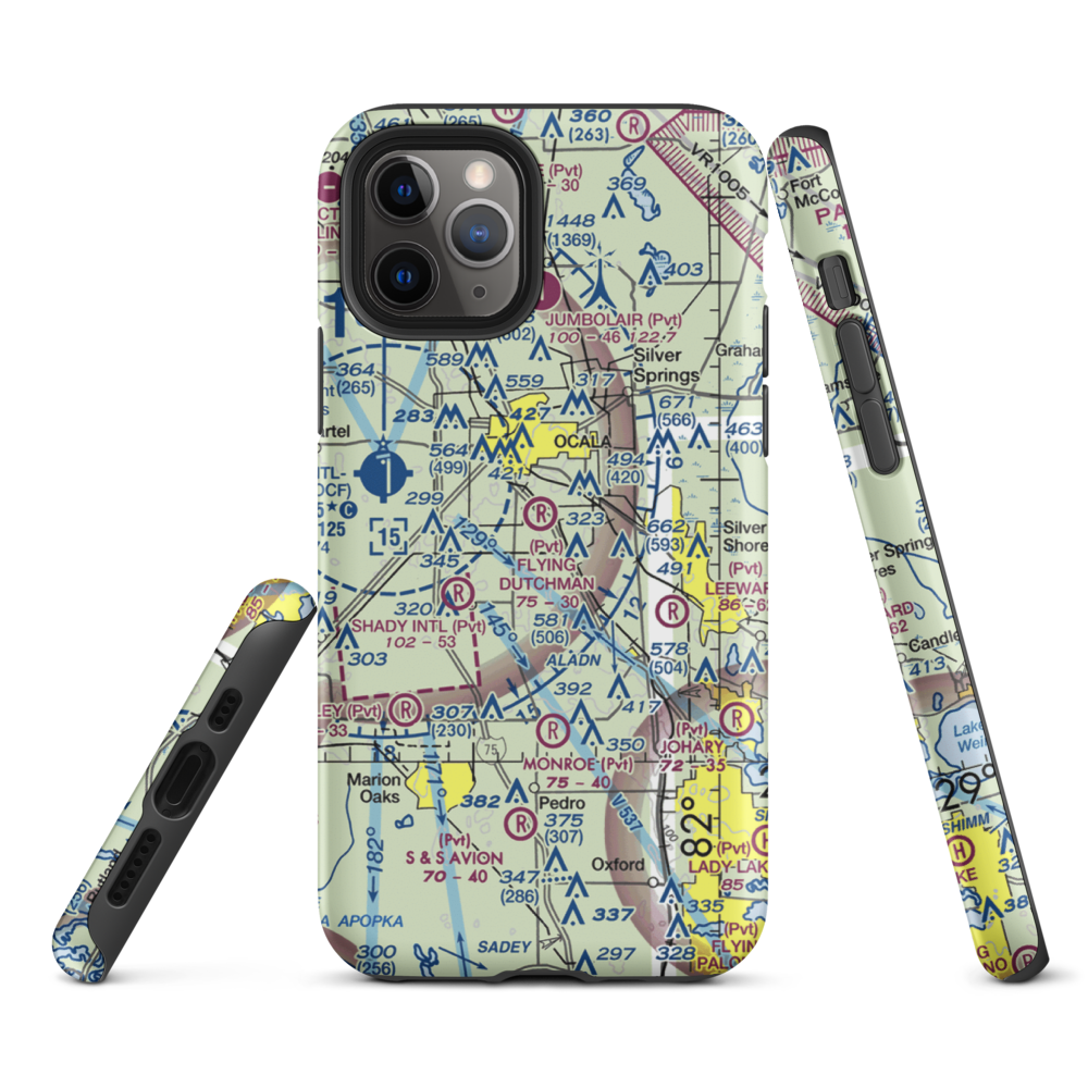 Flying Dutchman Ranch Airport (FD29) VFR Sectional  Tough iPhone Case iPhone 11 Pro model shown