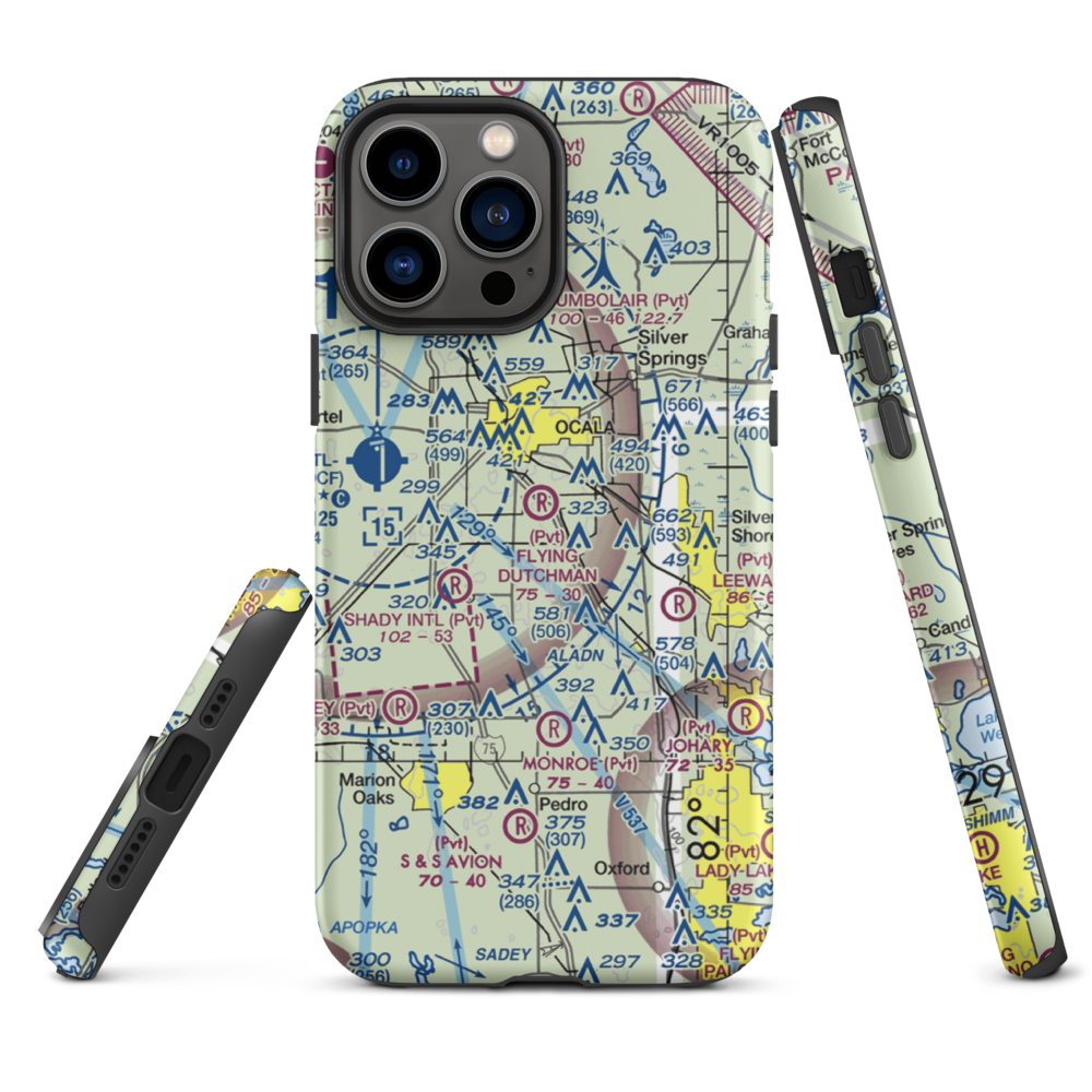 Flying Dutchman Ranch Airport (FD29) VFR Sectional  Tough iPhone Case iPhone 13 Pro Max model shown