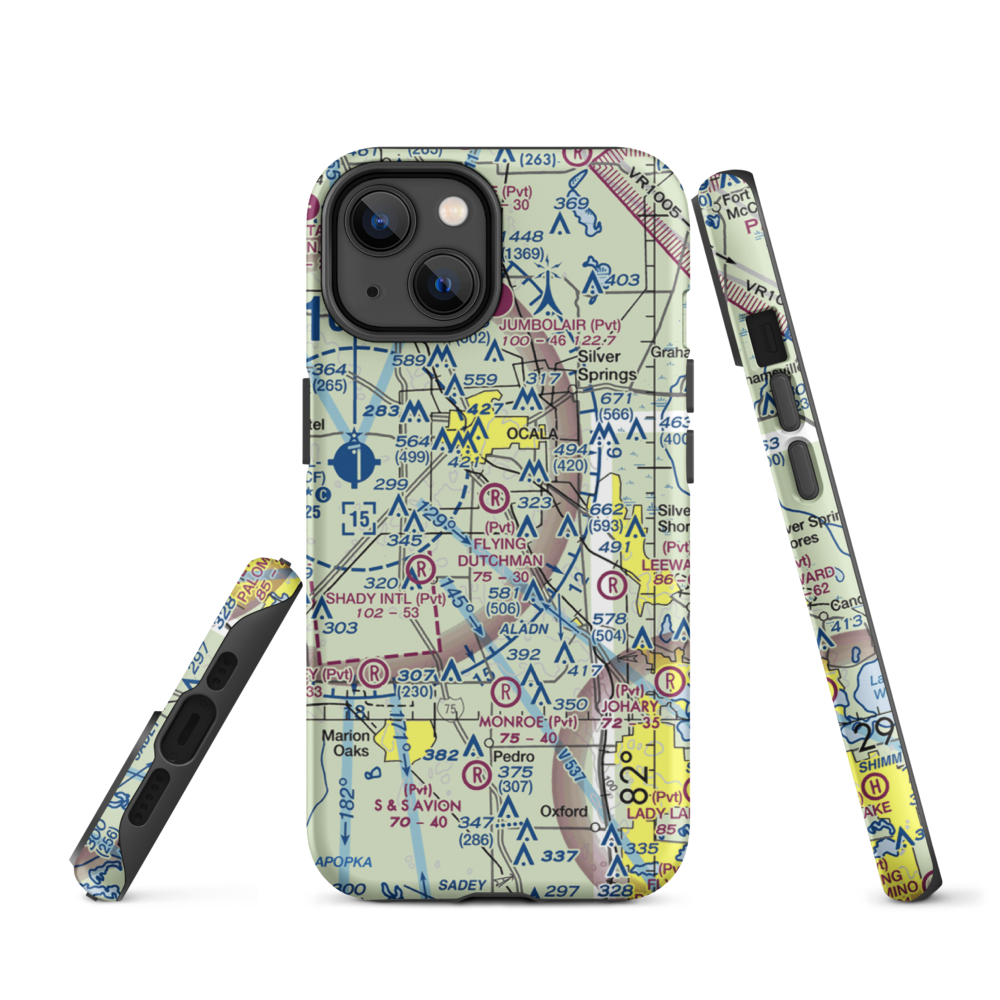 Flying Dutchman Ranch Airport (FD29) VFR Sectional  Tough iPhone Case iPhone 14 model shown