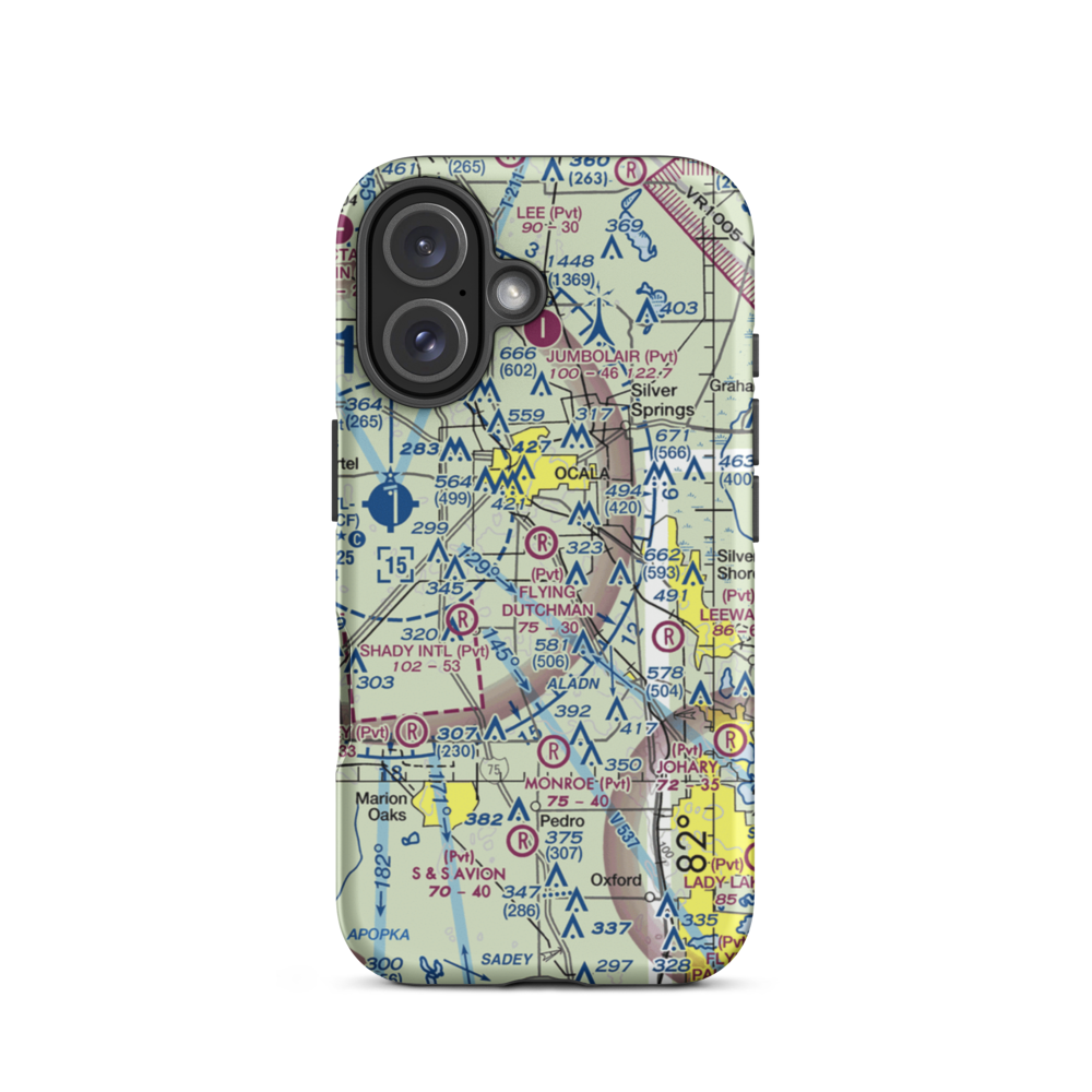 Flying Dutchman Ranch Airport (FD29) VFR Sectional  Tough iPhone Case iPhone 16 model shown