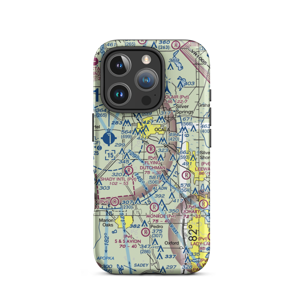 Flying Dutchman Ranch Airport (FD29) VFR Sectional  Tough iPhone Case iPhone 16 Pro model shown