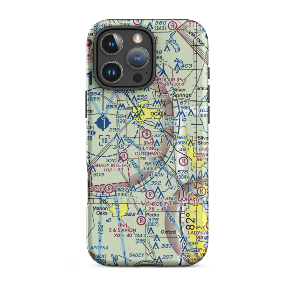 Flying Dutchman Ranch Airport (FD29) VFR Sectional  Tough iPhone Case iPhone 16 Pro Max model shown