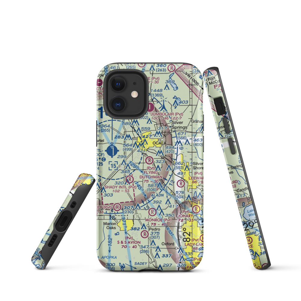 Flying Dutchman Ranch Airport (FD29) VFR Sectional  Tough iPhone Case iPhone 12 mini model shown