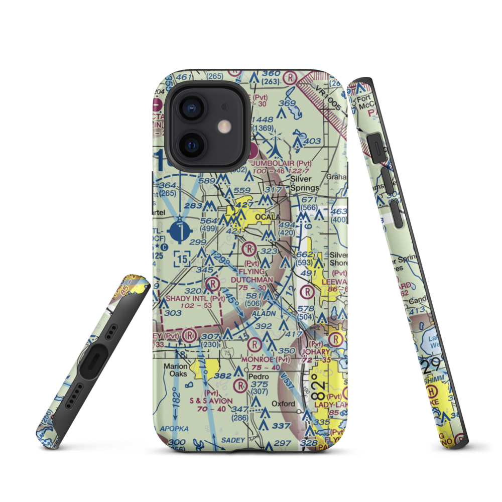 Flying Dutchman Ranch Airport (FD29) VFR Sectional  Tough iPhone Case iPhone 12 model shown