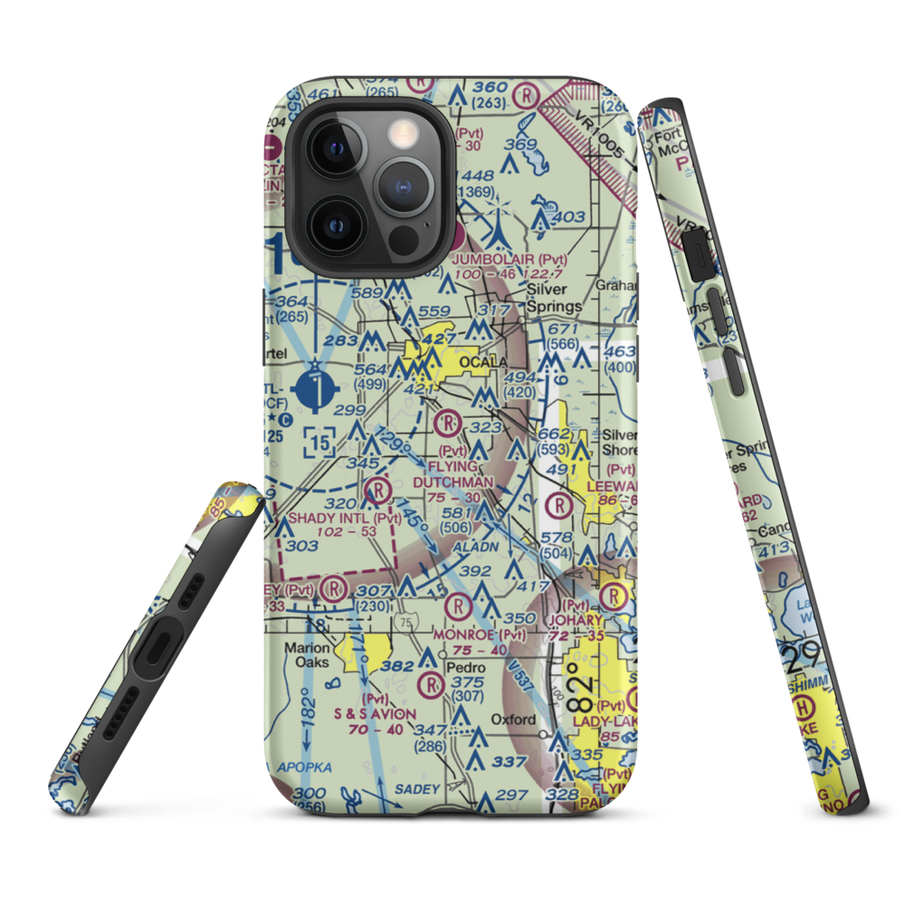 Flying Dutchman Ranch Airport (FD29) VFR Sectional  Tough iPhone Case iPhone 12 Pro Max model shown
