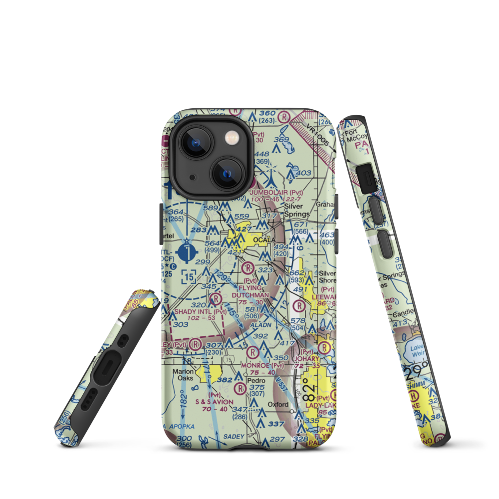 Flying Dutchman Ranch Airport (FD29) VFR Sectional  Tough iPhone Case iPhone 13 mini model shown