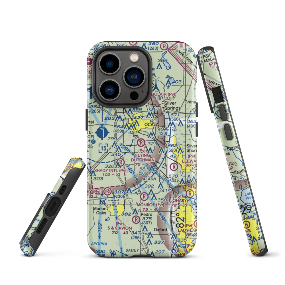 Flying Dutchman Ranch Airport (FD29) VFR Sectional  Tough iPhone Case iPhone 13 Pro model shown