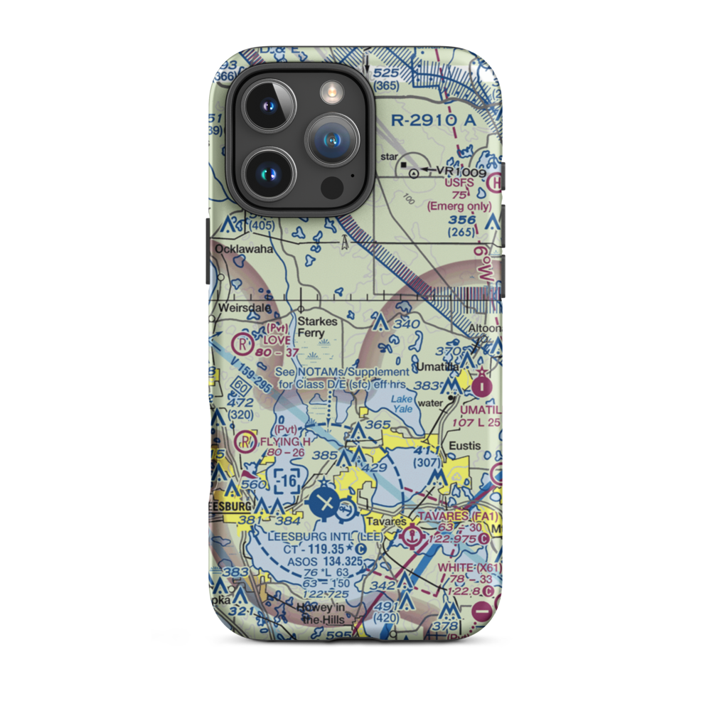 Flying Exotics Airport (47FL) VFR Sectional  Tough iPhone Case iPhone 16 Pro Max model shown