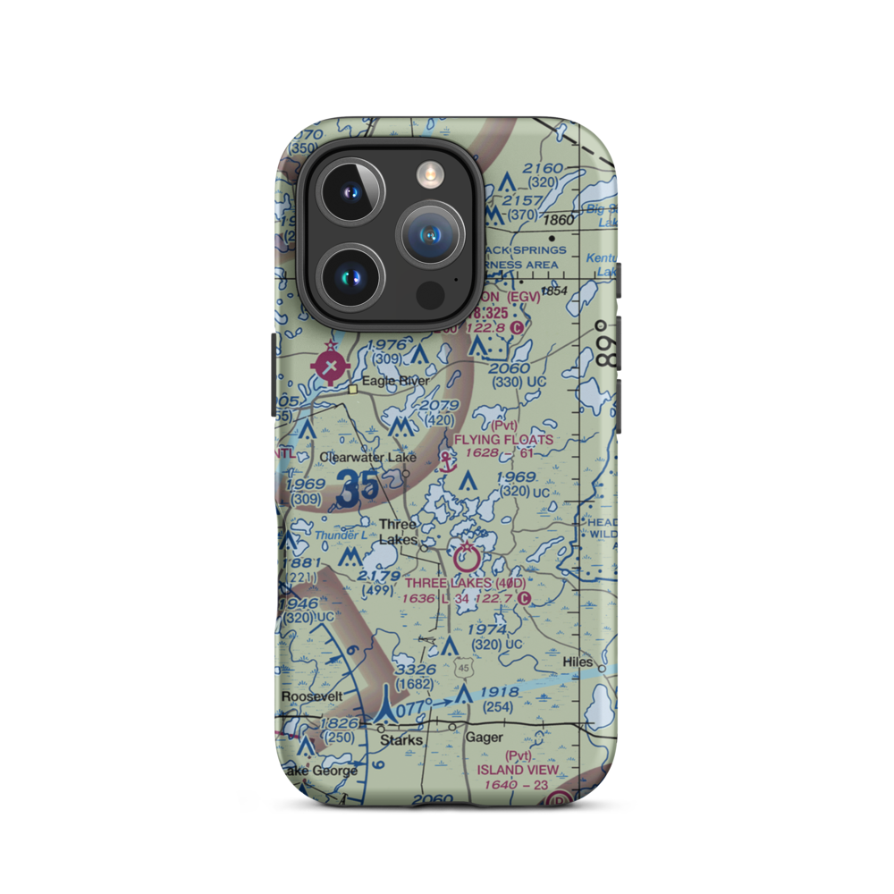 Flying Floats Base Seaplane Base (8WI7) VFR Sectional  Tough iPhone Case iPhone 16 Pro model shown