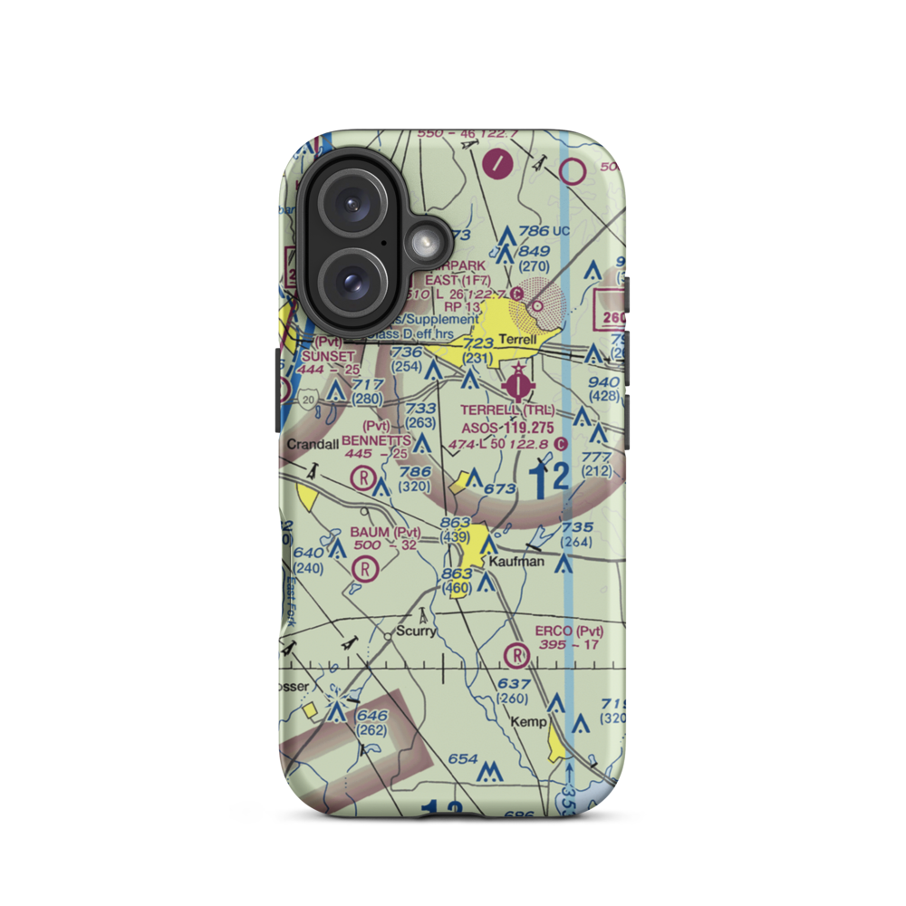 Flying G Airport (28XS) VFR Sectional  Tough iPhone Case iPhone 16 model shown