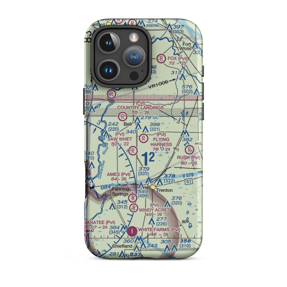 Flying Harness Farms Airport (37FL) VFR Sectional  Tough iPhone Case iPhone 16 Pro Max model shown