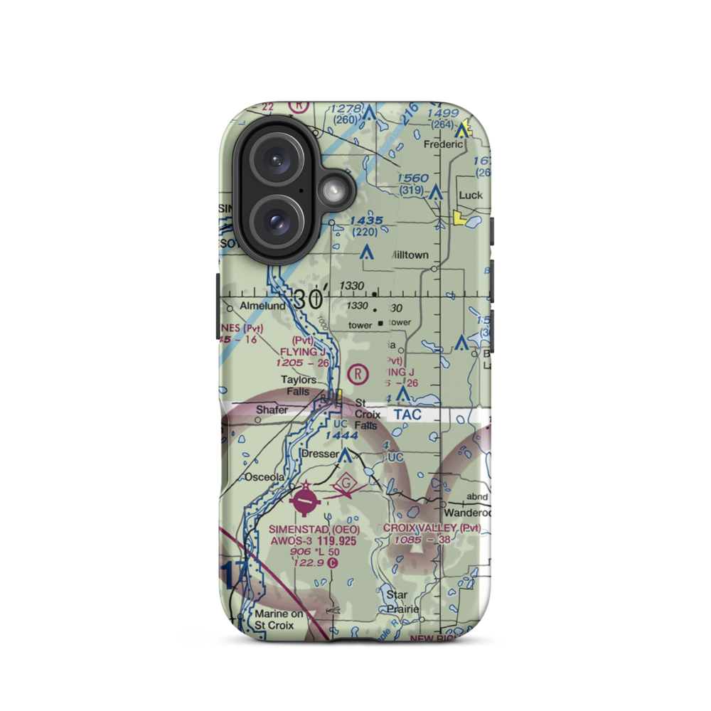 Flying J Airport (WS71) VFR Sectional  Tough iPhone Case iPhone 16 model shown
