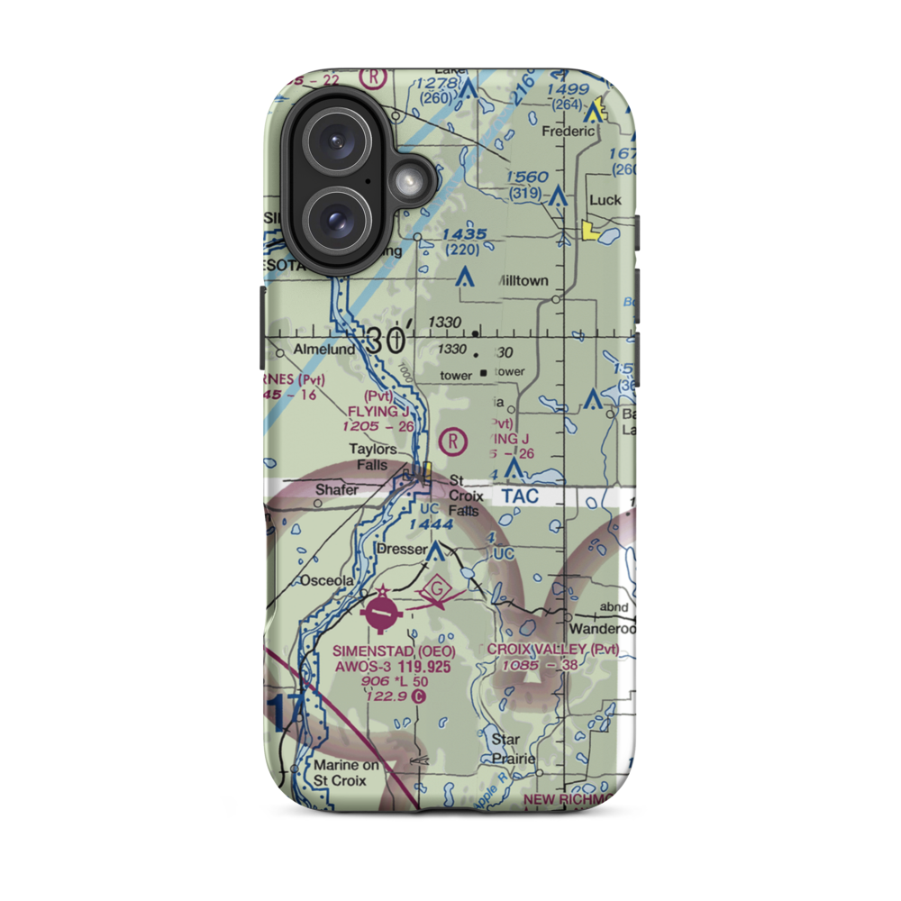 Flying J Airport (WS71) VFR Sectional  Tough iPhone Case iPhone 16 Plus model shown