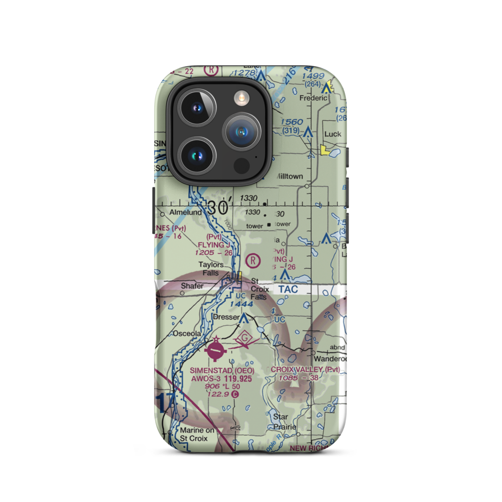 Flying J Airport (WS71) VFR Sectional  Tough iPhone Case iPhone 16 Pro model shown