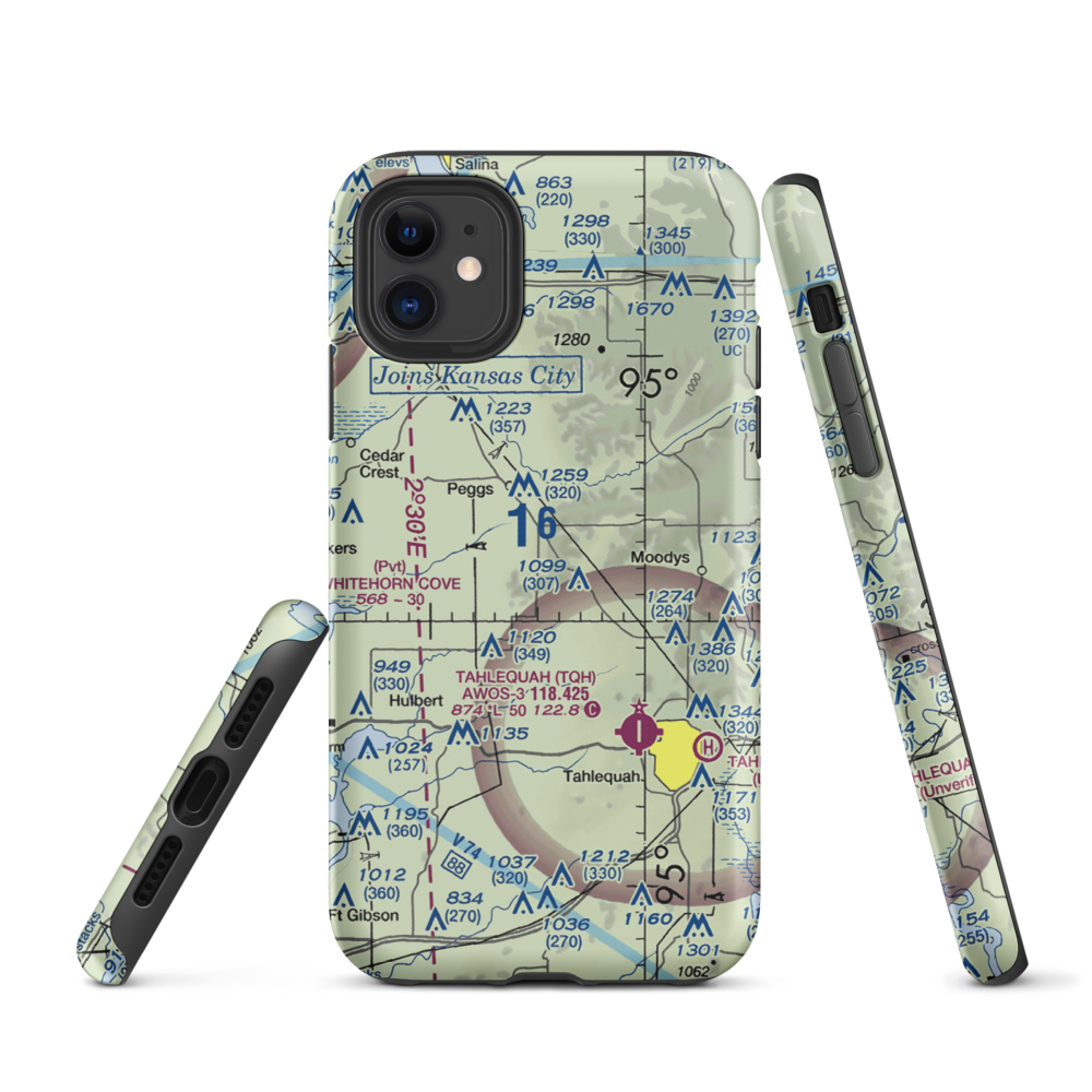 Flying J Ranch Airport (67OK) VFR Sectional  Tough iPhone Case iPhone 11 model shown