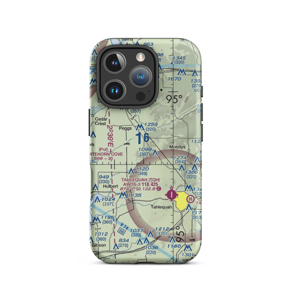 Flying J Ranch Airport (67OK) VFR Sectional  Tough iPhone Case iPhone 16 Pro model shown