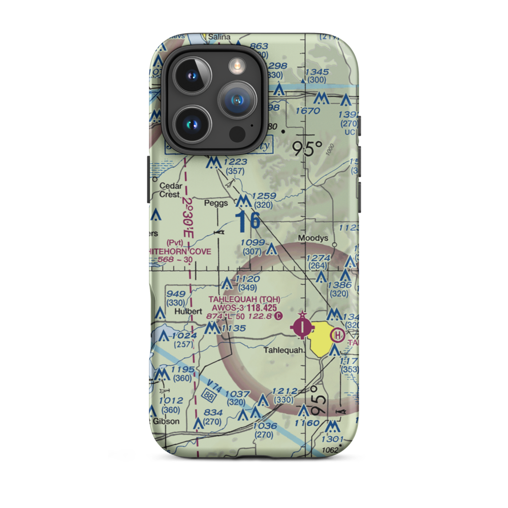 Flying J Ranch Airport (67OK) VFR Sectional  Tough iPhone Case iPhone 16 Pro Max model shown