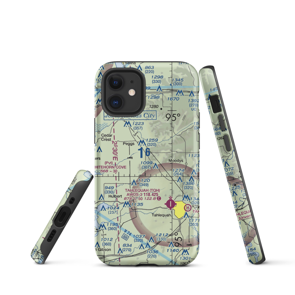 Flying J Ranch Airport (67OK) VFR Sectional  Tough iPhone Case iPhone 12 mini model shown