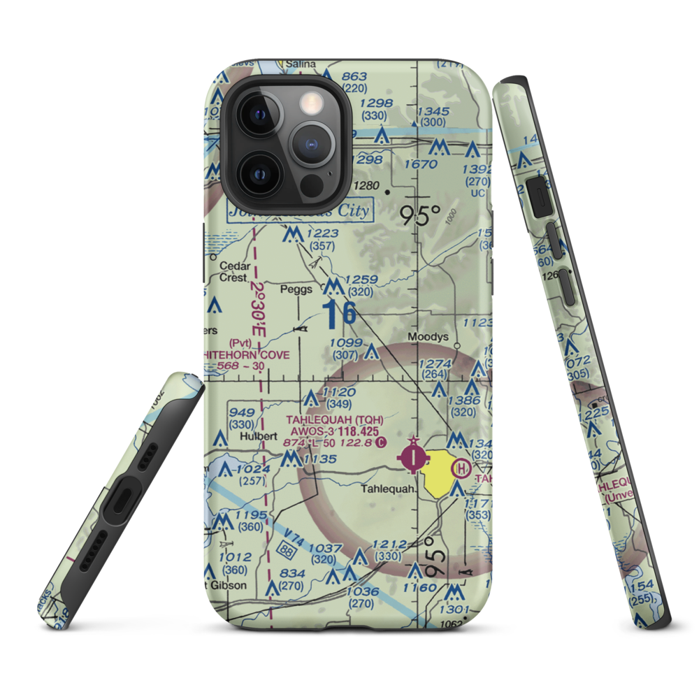 Flying J Ranch Airport (67OK) VFR Sectional  Tough iPhone Case iPhone 12 Pro Max model shown