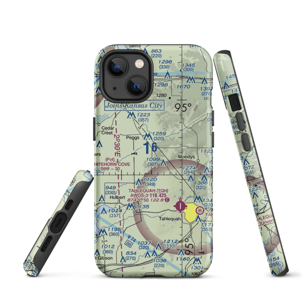 Flying J Ranch Airport (67OK) VFR Sectional  Tough iPhone Case iPhone 13 model shown
