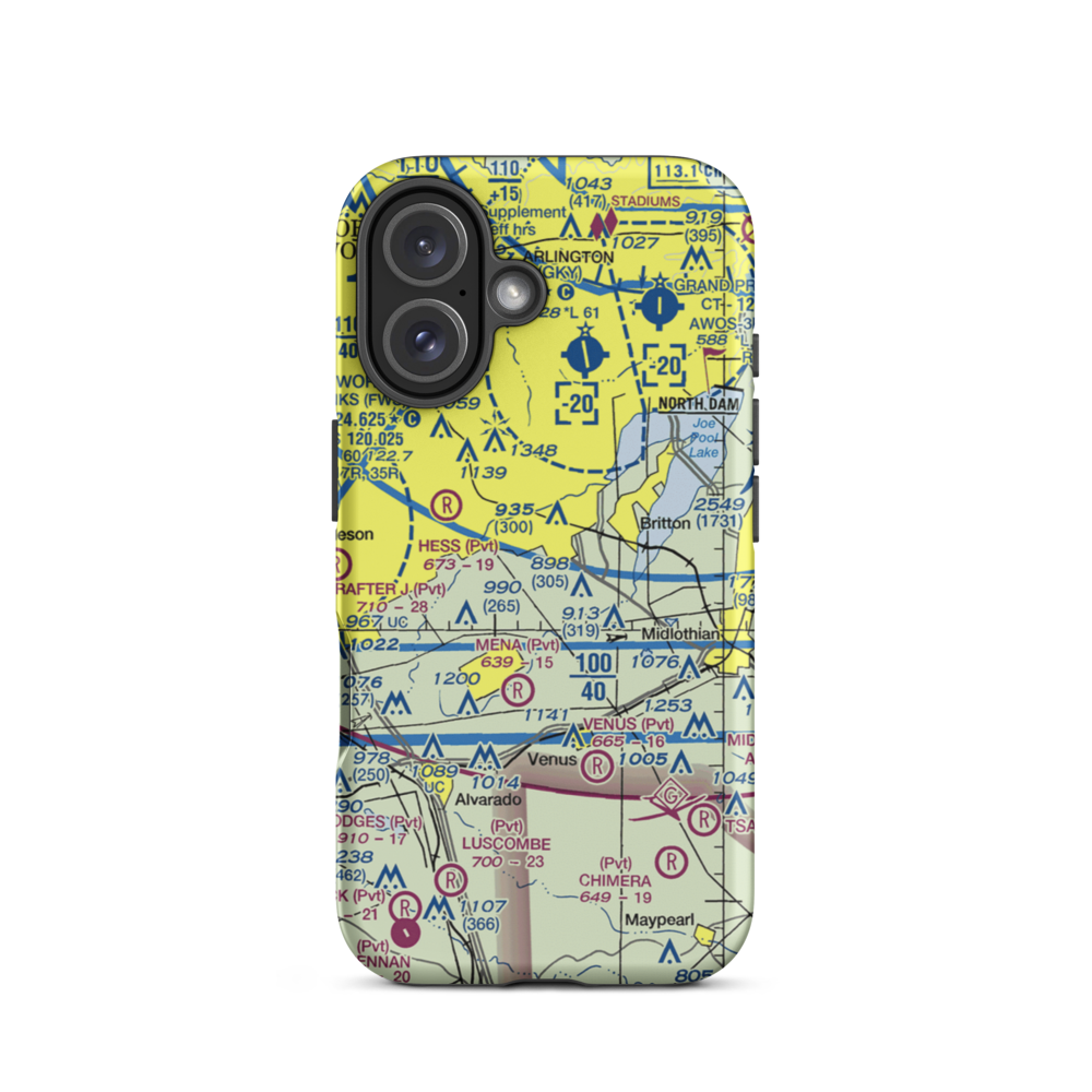 Flying L Airpark (6TX7) VFR Sectional  Tough iPhone Case iPhone 16 model shown