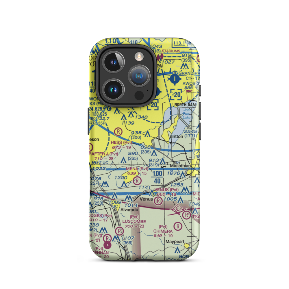 Flying L Airpark (6TX7) VFR Sectional  Tough iPhone Case iPhone 16 Pro model shown