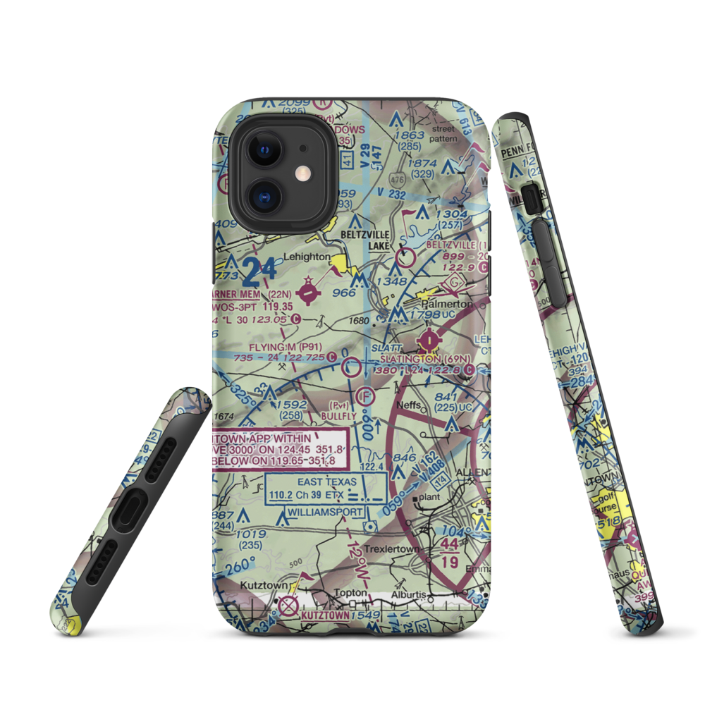 Flying M Aerodrome (P91) VFR Sectional  Tough iPhone Case iPhone 11 model shown