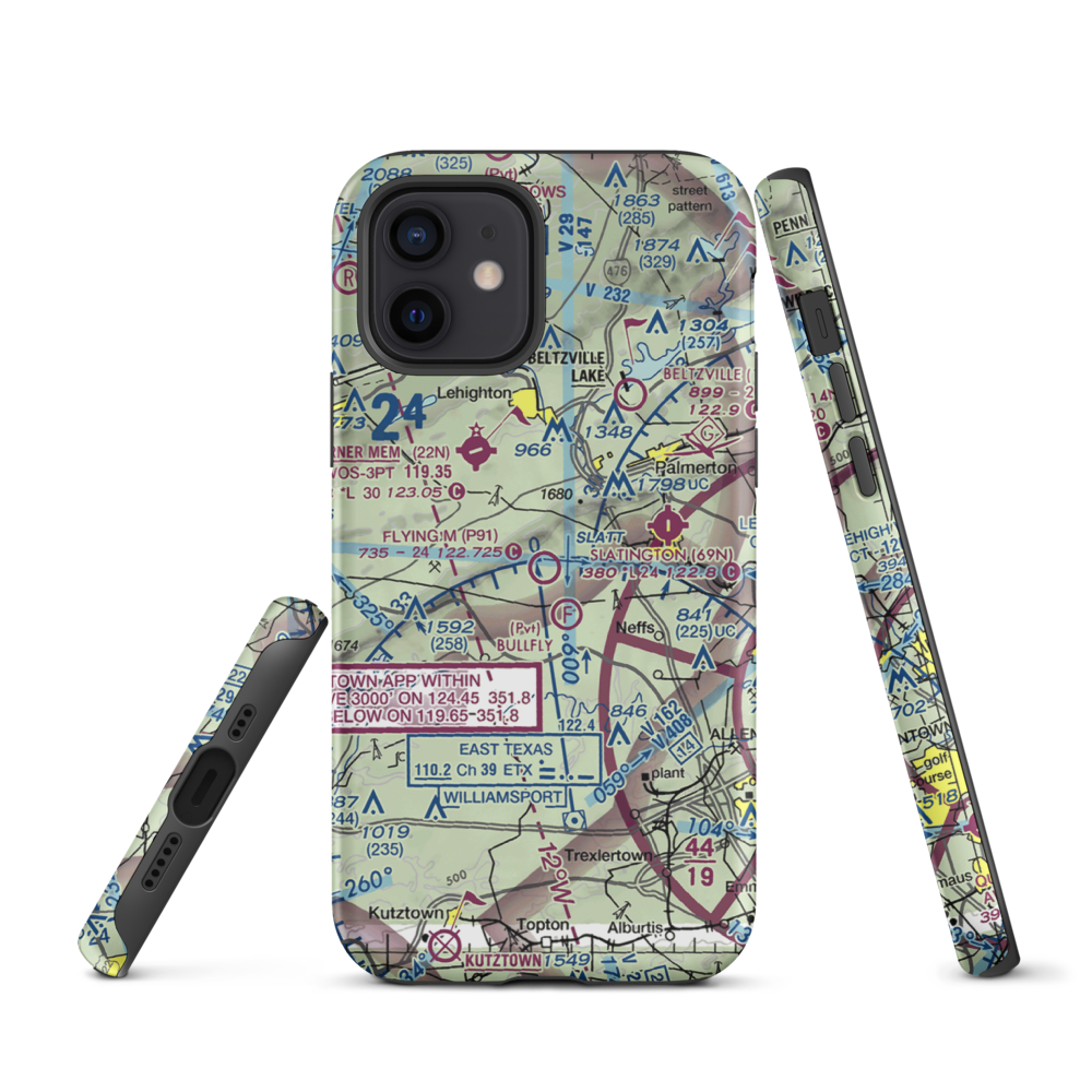Flying M Aerodrome (P91) VFR Sectional  Tough iPhone Case iPhone 12 model shown