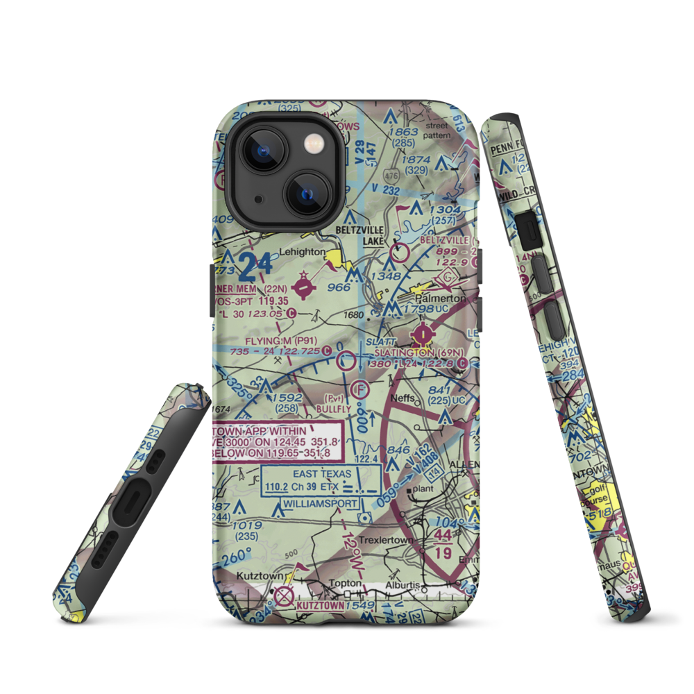 Flying M Aerodrome (P91) VFR Sectional  Tough iPhone Case iPhone 13 model shown