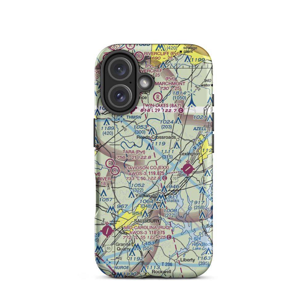 Flying M Airport (2NC6) VFR Sectional  Tough iPhone Case iPhone 16 model shown