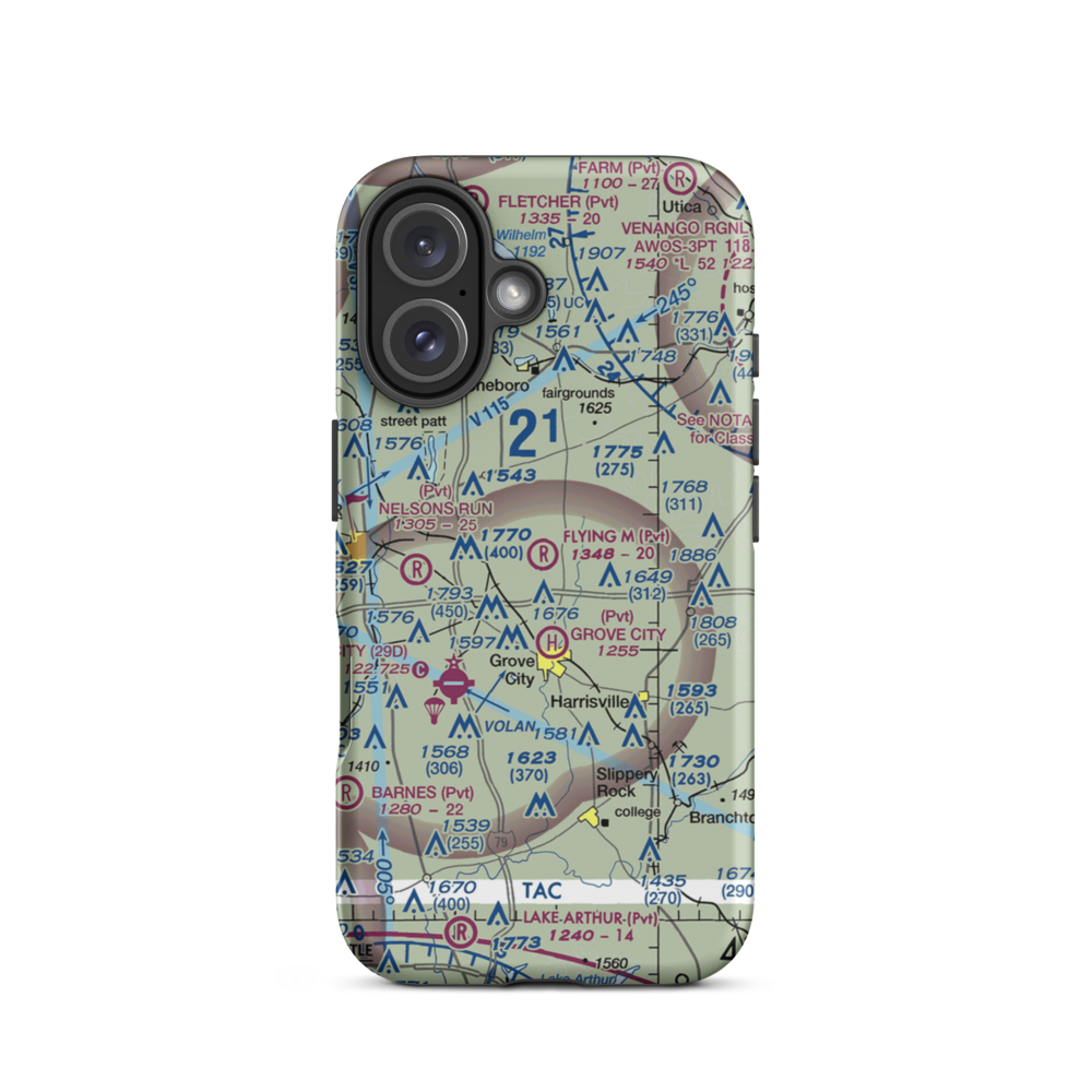 Flying M Ranch Airport (4PN0) VFR Sectional  Tough iPhone Case iPhone 16 model shown