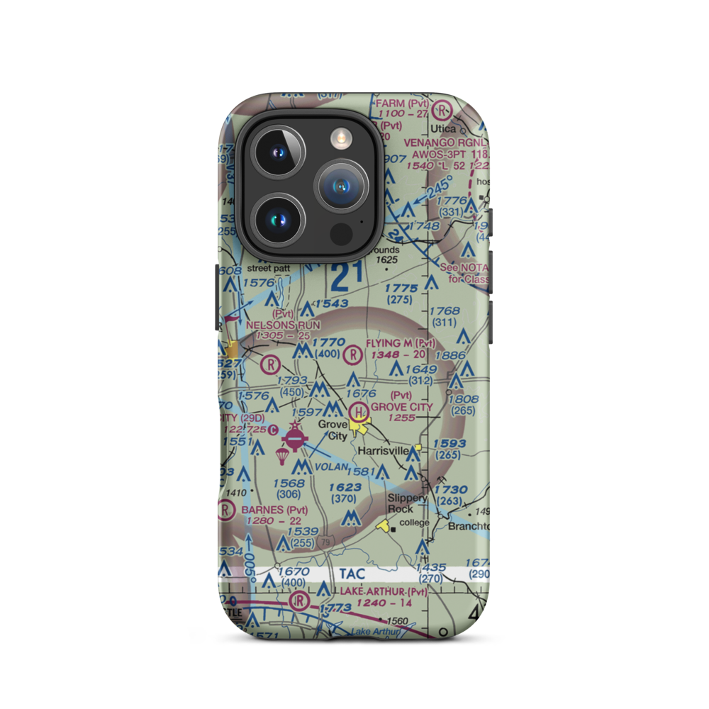 Flying M Ranch Airport (4PN0) VFR Sectional  Tough iPhone Case iPhone 16 Pro model shown