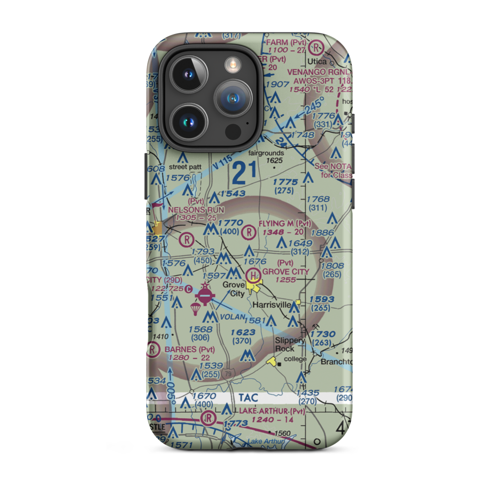 Flying M Ranch Airport (4PN0) VFR Sectional  Tough iPhone Case iPhone 16 Pro Max model shown