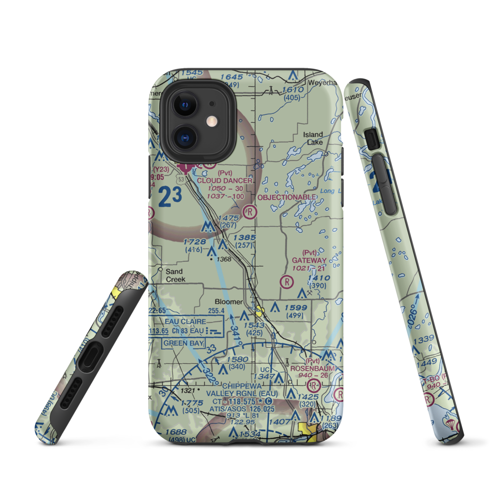 Flying O Airport (US-0128) VFR Sectional  Tough iPhone Case iPhone 11 model shown